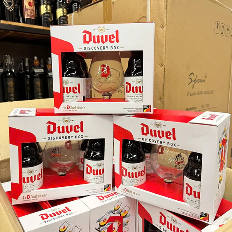 combo bia bỉ duvel 4 chai 330ml +1 ly