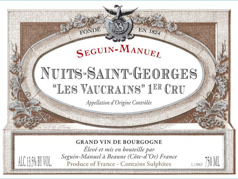 rượu vang seguin manuel nuit saint georges 1er cru les vaucrains 
