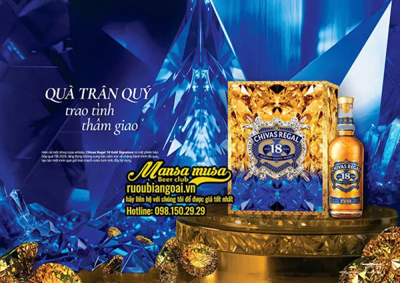 chivas regal 18 gold signature hộp quà tết 2026