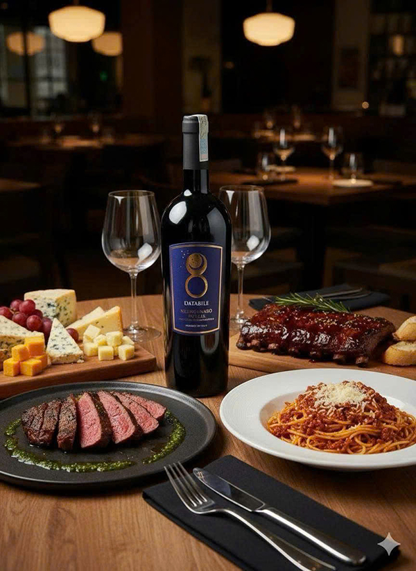 đánh giá chi tiết rượu vang ý 8 databile negroamaro