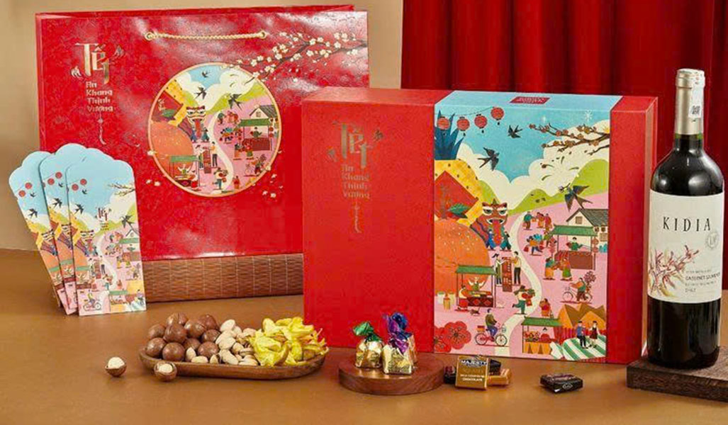 hộp quà rượu vang gỗ sang trọng bán tại cầu giấy giá tốt