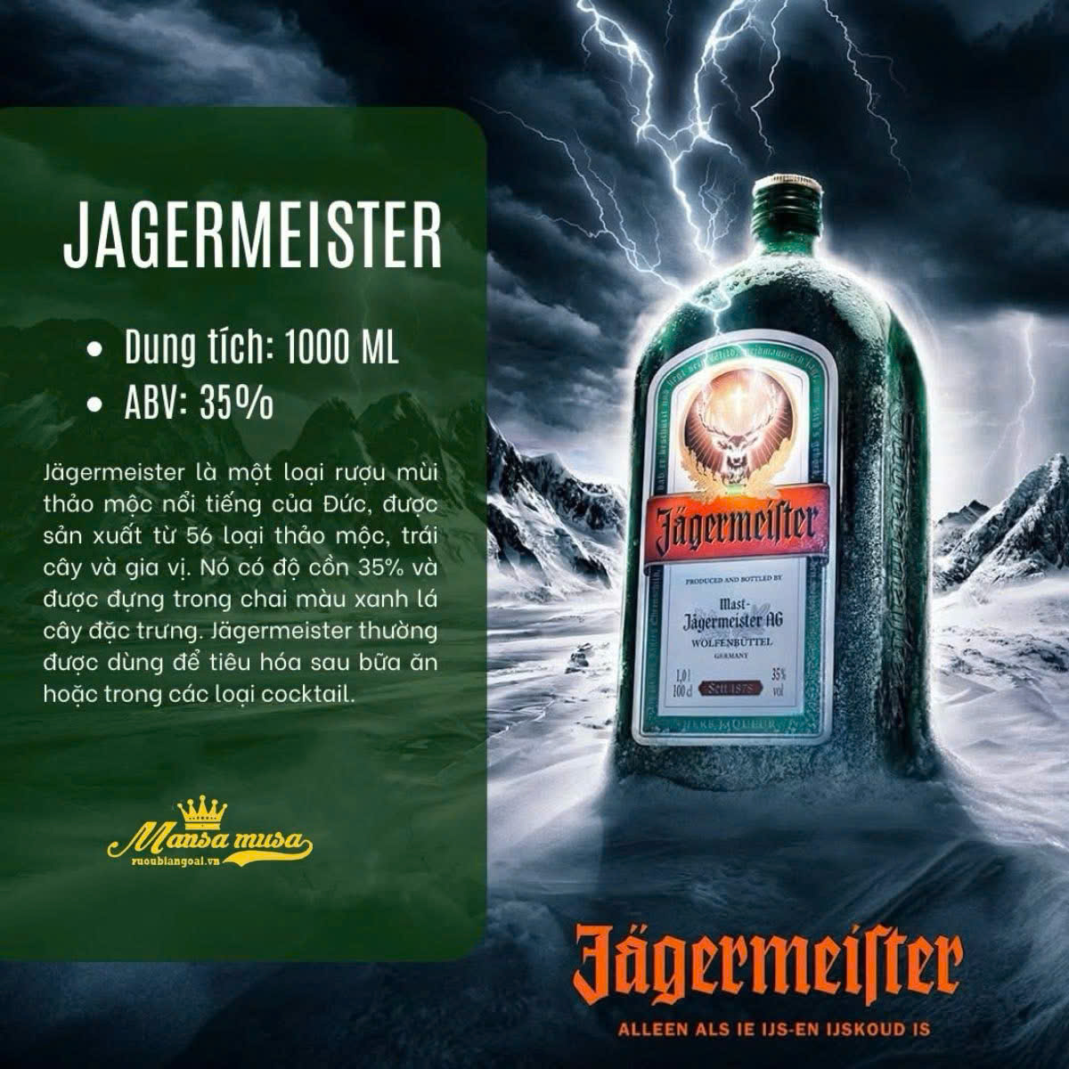 rượu jagermeister 700ml chính hãng - giá tốt nhất thị trường