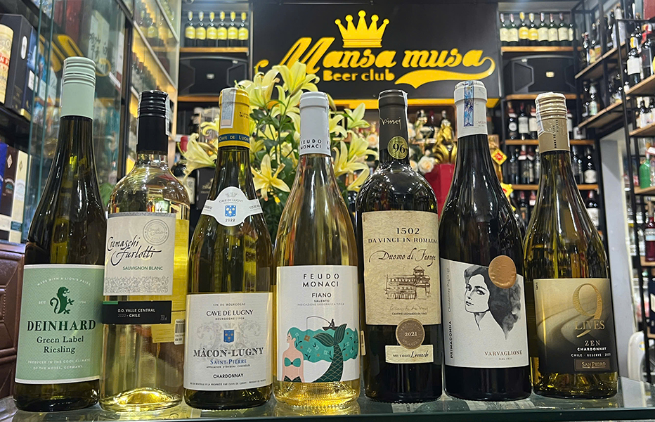 6 dòng vang trắng chi lê giá sỉ, chiết khấu cực hấp dẫn