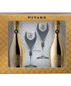 pitars colors gold, prosecco doc millesimato, extra dry (gift box)