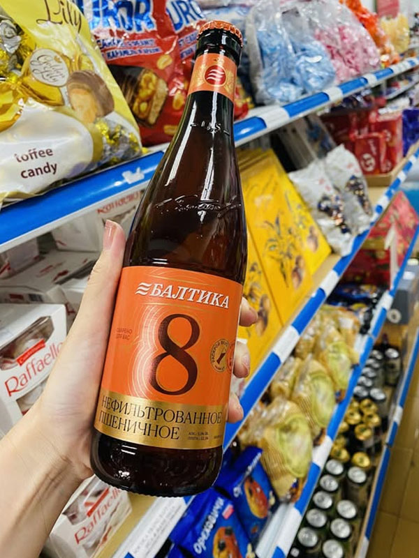 bia chai nhẹ không lọc baltika lúa mỳ số 8 đại phát