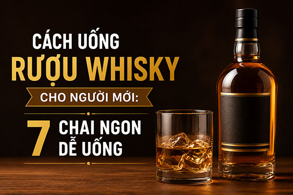 cách uống rượu whisky cho người mới: 7 chai ngon dễ uống