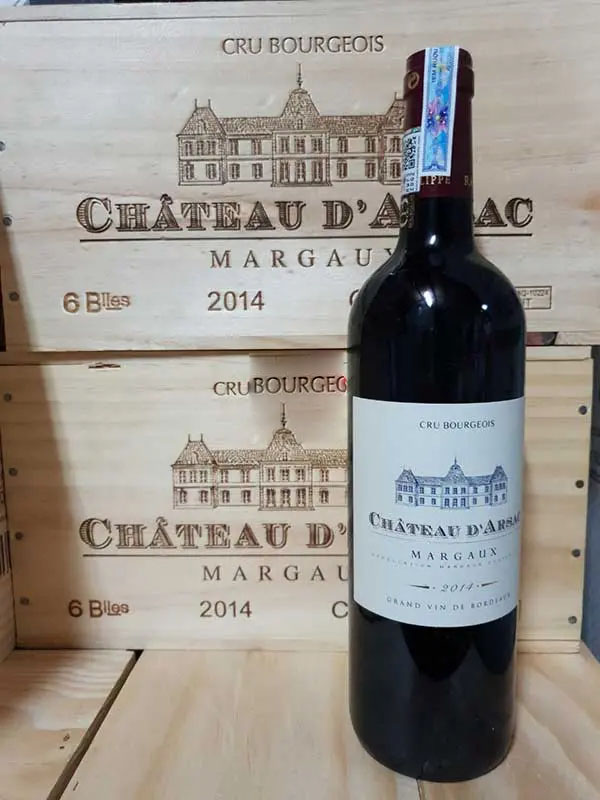 rượu vang đỏ château d'arsac margaux cru bourgeois